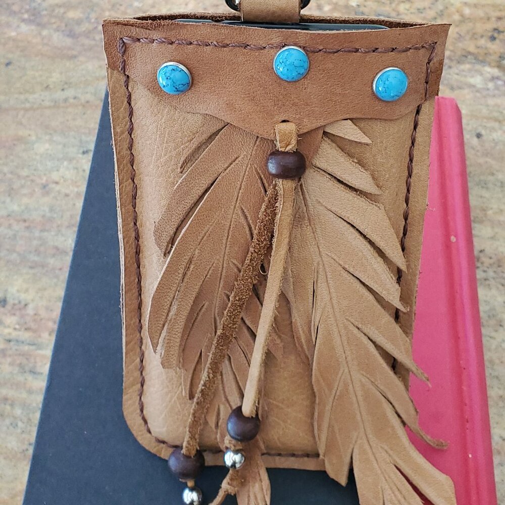 Women-Bags- wristlet reindeer leather wristlet with a cash pocket.